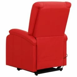 VidaXL Fauteuil inclinable Rouge Similicuir -Fauteuils Soldes image 5 329690
