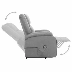 VidaXL Fauteuil inclinable Gris clair Tissu -Fauteuils Soldes image 5 329699