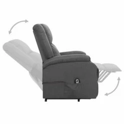 VidaXL Fauteuil inclinable Gris foncé Tissu -Fauteuils Soldes image 5 329700