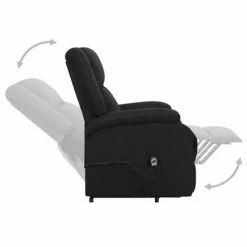 VidaXL Fauteuil inclinable Noir Tissu -Fauteuils Soldes image 5 329701
