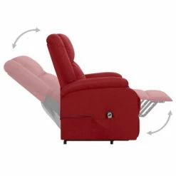 VidaXL Fauteuil inclinable Rouge bordeaux Tissu -Fauteuils Soldes image 5 329702