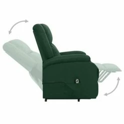 VidaXL Fauteuil inclinable Vert foncé Tissu -Fauteuils Soldes image 5 329705