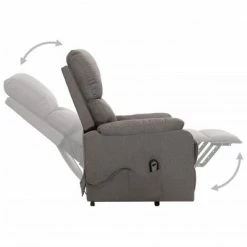 VidaXL Fauteuil inclinable Gris clair Tissu 12 VidaXL Fauteuil inclinable Gris clair Tissu -Fauteuils Soldes image 5 329739