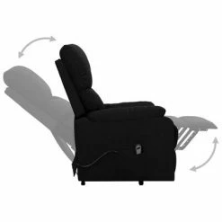VidaXL Fauteuil inclinable Noir Tissu -Fauteuils Soldes image 5 329741