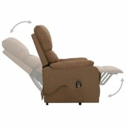 VidaXL Fauteuil inclinable Taupe Tissu -Fauteuils Soldes image 5 329747