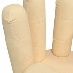 VidaXL Chaise en forme de main Crème Velours -Fauteuils Soldes image 5 335847