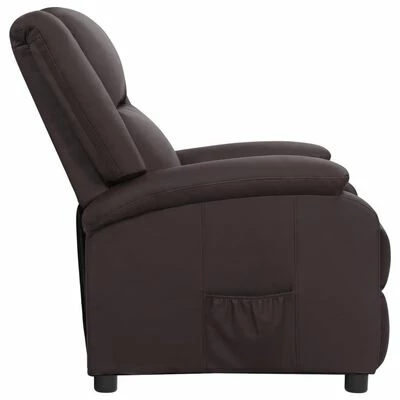 VidaXL Fauteuil inclinable Marron Cuir véritable 7 VidaXL Fauteuil inclinable Marron Cuir véritable – Image 5