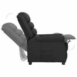 VidaXL Fauteuil inclinable Noir Similicuir -Fauteuils Soldes image 5 338822