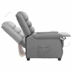 VidaXL Fauteuil inclinable Gris Similicuir -Fauteuils Soldes image 5 338826