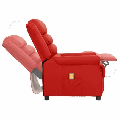 VidaXL Fauteuil inclinable Rouge bordeaux Similicuir 7 VidaXL Fauteuil inclinable Rouge bordeaux Similicuir – Image 5