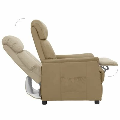 VidaXL Fauteuil inclinable Cappuccino Similicuir 7 VidaXL Fauteuil inclinable Cappuccino Similicuir – Image 5