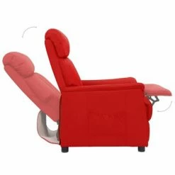 VidaXL Fauteuil inclinable Rouge bordeaux Similicuir -Fauteuils Soldes image 5 338856