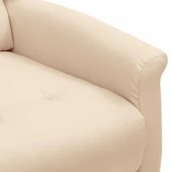 VidaXL Fauteuil inclinable Crème Tissu -Fauteuils Soldes image 5 338873