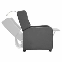 VidaXL Fauteuil inclinable Gris clair Tissu 12 VidaXL Fauteuil inclinable Gris clair Tissu -Fauteuils Soldes image 5 339000