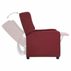 VidaXL Fauteuil inclinable Rouge bordeaux Tissu -Fauteuils Soldes image 5 339003