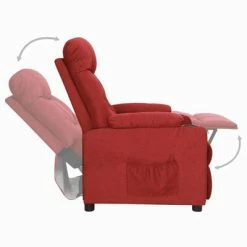 VidaXL Fauteuil inclinable Rouge bordeaux Tissu 12 VidaXL Fauteuil inclinable Rouge bordeaux Tissu -Fauteuils Soldes image 5 339085