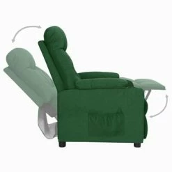 VidaXL Fauteuil inclinable Vert foncé Tissu -Fauteuils Soldes image 5 339088