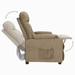 VidaXL Fauteuil inclinable Taupe Tissu -Fauteuils Soldes image 5 339090