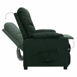 VidaXL Fauteuil inclinable Vert foncé Tissu -Fauteuils Soldes image 5 339108