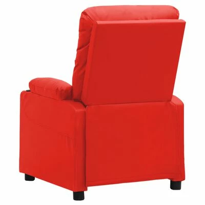VidaXL Chaise inclinable Rouge Similicuir 7 VidaXL Chaise inclinable Rouge Similicuir – Image 5