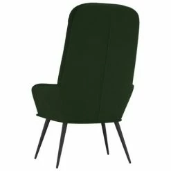 VidaXL Chaise de relaxation Vert foncé Velours 12 VidaXL Chaise de relaxation Vert foncé Velours -Fauteuils Soldes image 5 341196