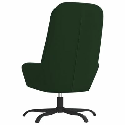 VidaXL Chaise de relaxation Vert foncé Velours 7 VidaXL Chaise de relaxation Vert foncé Velours – Image 5