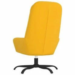 VidaXL Chaise de relaxation Jaune moutarde Velours -Fauteuils Soldes image 5 341212