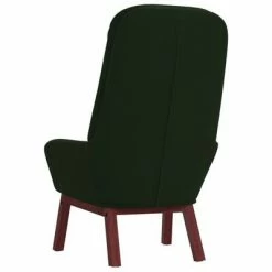 VidaXL Chaise de relaxation Vert foncé Velours 12 VidaXL Chaise de relaxation Vert foncé Velours -Fauteuils Soldes image 5 341220