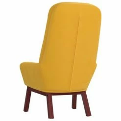 VidaXL Chaise de relaxation Jaune moutarde Velours -Fauteuils Soldes image 5 341225