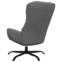 VidaXL Chaise de relaxation Gris anthracite Similicuir -Fauteuils Soldes image 5 341243