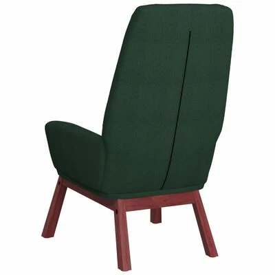 VidaXL Chaise de relaxation Vert foncé Tissu 7 VidaXL Chaise de relaxation Vert foncé Tissu – Image 5