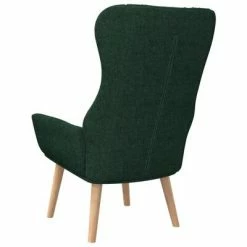 VidaXL Chaise de relaxation Vert foncé Tissu -Fauteuils Soldes image 5 341399