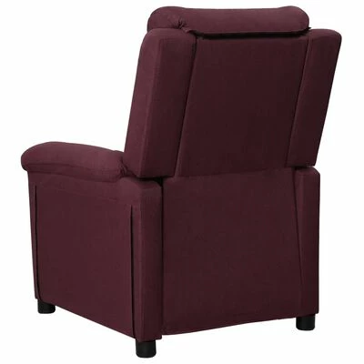 VidaXL Fauteuil inclinable Violet Tissu 7 VidaXL Fauteuil inclinable Violet Tissu – Image 5
