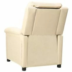 VidaXL Fauteuil inclinable Crème Tissu -Fauteuils Soldes image 5 342348