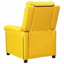 VidaXL Fauteuil inclinable Jaune Tissu -Fauteuils Soldes image 5 342350