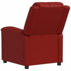 VidaXL Fauteuil inclinable Rouge bordeaux Similicuir -Fauteuils Soldes image 5 342367