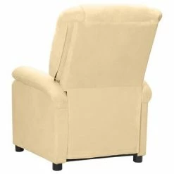 VidaXL Fauteuil inclinable Crème Velours -Fauteuils Soldes image 5 342408
