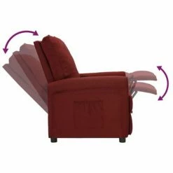 VidaXL Fauteuil inclinable Rouge bordeaux Tissu -Fauteuils Soldes image 5 342438