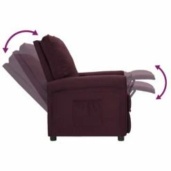 VidaXL Fauteuil inclinable Violet Tissu 12 VidaXL Fauteuil inclinable Violet Tissu -Fauteuils Soldes image 5 342441
