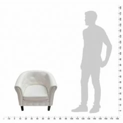 VidaXL Fauteuil Blanc Similicuir 12 VidaXL Fauteuil Blanc Similicuir -Fauteuils Soldes image 5 60710
