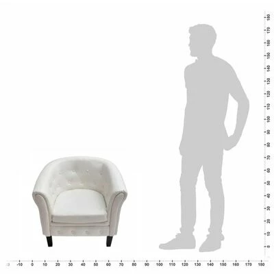 VidaXL Fauteuil Blanc Similicuir 7 VidaXL Fauteuil Blanc Similicuir â Image 5