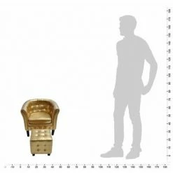 VidaXL Fauteuil avec repose-pied Doré Similicuir 12 VidaXL Fauteuil avec repose-pied Doré Similicuir -Fauteuils Soldes image 5 60713