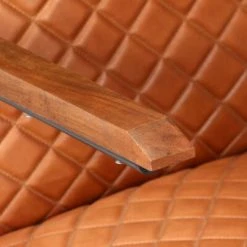 VidaXL Fauteuil Marron clair Cuir véritable -Fauteuils Soldes image 6 245179