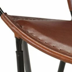 VidaXL Chaise Marron Cuir véritable -Fauteuils Soldes image 6 246367