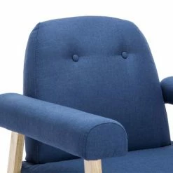 VidaXL Fauteuil Bleu Tissu -Fauteuils Soldes image 6 246648