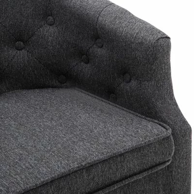 VidaXL Fauteuil Gris foncé Tissu 8 VidaXL Fauteuil Gris foncé Tissu – Image 6