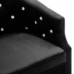 VidaXL Fauteuil Noir Velours -Fauteuils Soldes image 6 247007