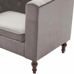 VidaXL Fauteuil Gris Velours -Fauteuils Soldes image 6 247014