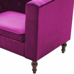 VidaXL Fauteuil Violet Velours 13 VidaXL Fauteuil Violet Velours -Fauteuils Soldes image 6 247015