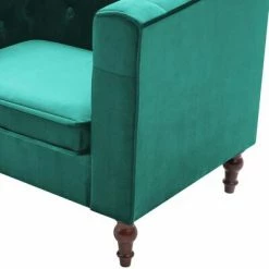 VidaXL Fauteuil Vert Velours -Fauteuils Soldes image 6 247016